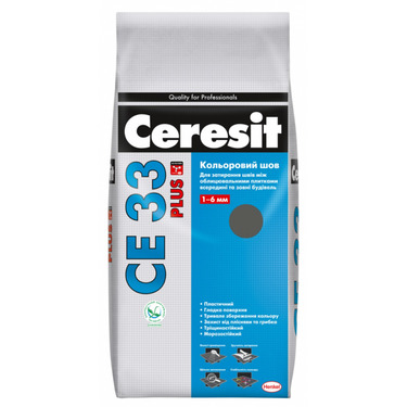 Фуга 33+ ceresit серый цемент 2кг 115
