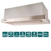 Вытяжка Ventolux Garda 60 INOX (700) LED