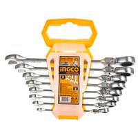 Набор ключей гаечных храповых гибких 8–19 мм 8 шт. INGCO INDUSTRIAL HKSPAR1083