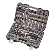 Набір інструментів професійний 1/4" і 1/2" 108 од. Haisser BLACK 70255