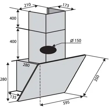 Витяжка VENTOLUX MODENA 60 BG (700) TC MS Витяжка VENTOLUX MODENA 60 BG (700) TC MS
