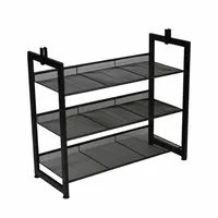 Стелаж для дому DOZER (чорний,3 полиці)