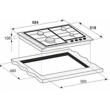 Варильна поверхня PRIME Technics PGH 50043 FGBC