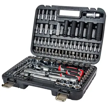 Набір головок торцевих 1/4″ та 1/2″ 111 предметів Vitals Master