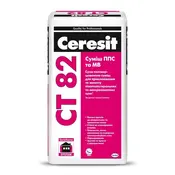 Клей для приклеювання та армування ППС- та мінераловатних плит Ceresit CT 82 25 кг