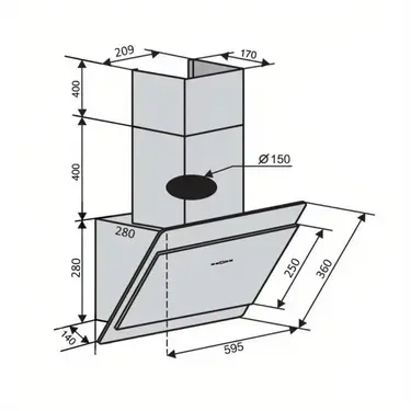 Витяжка Ventolux VIENNA 60 WH (800) TC MS