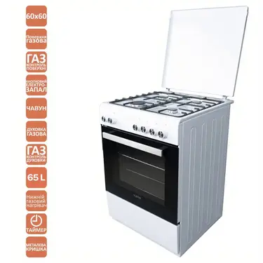 Газ. плита Ventolux GG 6060 CS (WH) МT