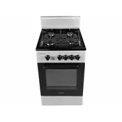 Газова плита Grunhelm G4F6600GB 60 см сіра