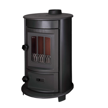 Піч-камін на дровах Duval EM-5127 BL (Black Edition), з варильною поверхнею
