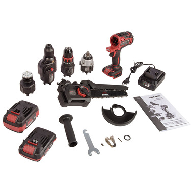 Набір акумуляторний Vitals Master COMBO KIT 5.1 18V, 430Вт, 5 модулів, шурупокрут, перфоратор, гайковерт, мініпилка, шліфмашинка
