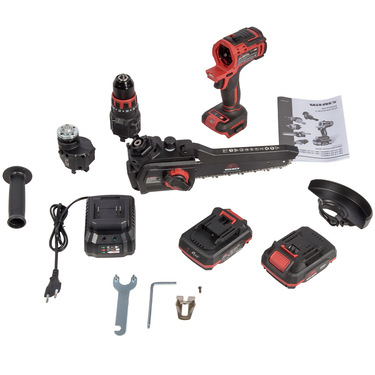 Набір акумуляторний Vitals Master COMBO KIT 3.2 18V, 430Вт, шурупокрут, мініпилка, шліфмашинка