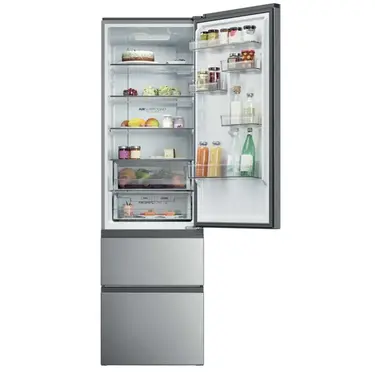Холодильник Haier HTR3620CNMG 3D 60, 414 л, Total No Frost, высота 2,05 м, Silver