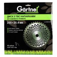 Диск для садового триммера 255х25.4 мм 40 ТВС зубцов GARTNER