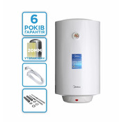 Бойлер Midea D80-15F1 (W) (80 л, 1,5 кВт, мокрый тэн)